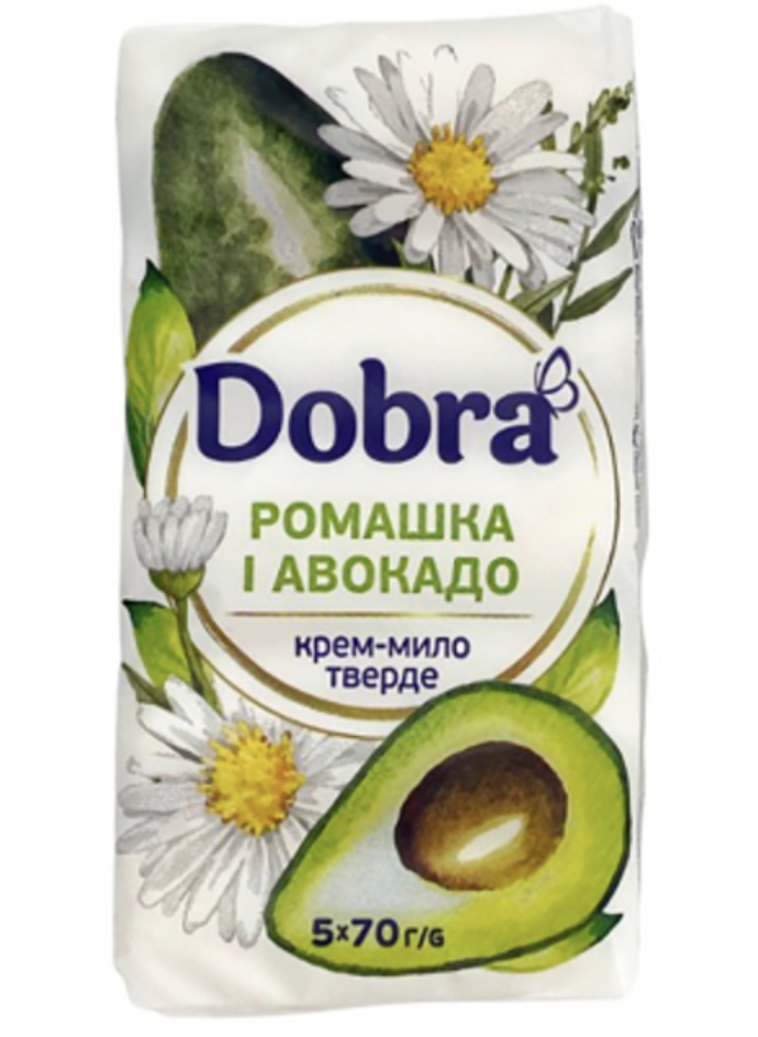 Крем-мило туалетне тверде Ромашка і авокадо 350г